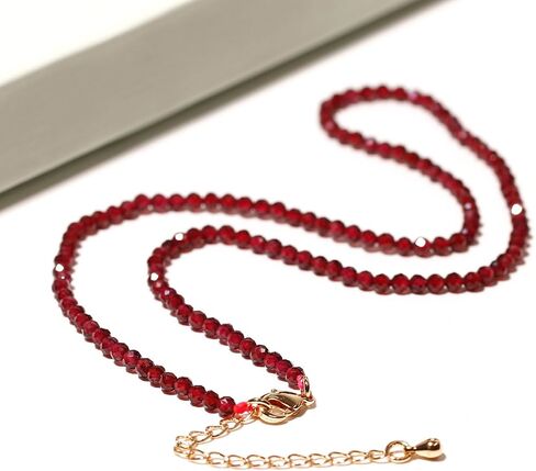 Simple Faceted Beads Necklace Boho 3-4mm Energy Crystals Choker Necklaces for Women Trendy Handmade Jewelry in Saudi Arabia