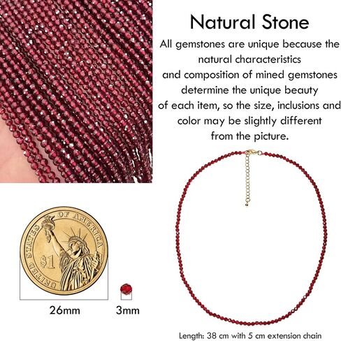 Simple Faceted Beads Necklace Boho 3-4mm Energy Crystals Choker Necklaces for Women Trendy Handmade Jewelry in Saudi Arabia
