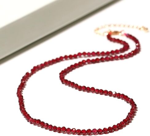 Simple Faceted Beads Necklace Boho 3-4mm Energy Crystals Choker Necklaces for Women Trendy Handmade Jewelry in Saudi Arabia