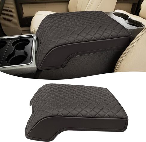 KBH Center Console Cover for Ford F250 F350 F450 F550 2011 2012 2013 2014 2015 ، Bucket SEAT ، Vinyl Leather Trim ، Car Recrest Protector ، in Kuwait