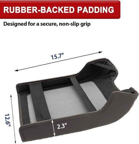 KBH Center Console Cover for Ford F250 F350 F450 F550 2011 2012 2013 2014 2015 ، Bucket SEAT ، Vinyl Leather Trim ، Car Recrest Protector ، in Kuwait