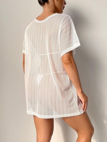 Womens Swimsuit Cover Up Bathing Suit Coverup for Swimwear Mesh Beach Vacation Pool Swim Suit 2025 in Kuwait