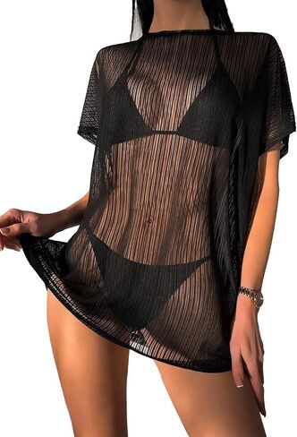 Womens Swimsuit Cover Up Bathing Suit Coverup for Swimwear Mesh Beach Vacation Pool Swim Suit 2025 in Saudi Arabia