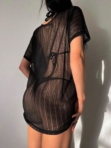 Womens Swimsuit Cover Up Bathing Suit Coverup for Swimwear Mesh Beach Vacation Pool Swim Suit 2025 in Saudi Arabia