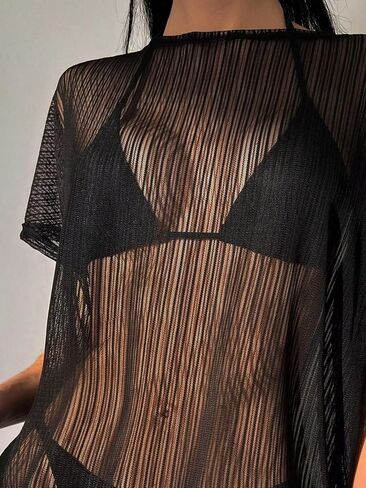 Womens Swimsuit Cover Up Bathing Suit Coverup for Swimwear Mesh Beach Vacation Pool Swim Suit 2025 in Saudi Arabia
