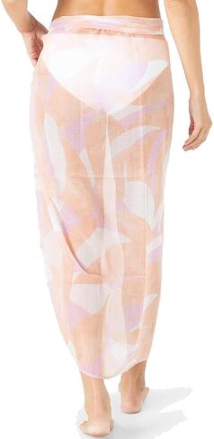 Roxy Womens Pismo Beach Pareo-Swimsuit Cover-up ، Wrap Sarong ، تنورة الشاطئ وشال ، نسيج قابل للتنفس in Kuwait