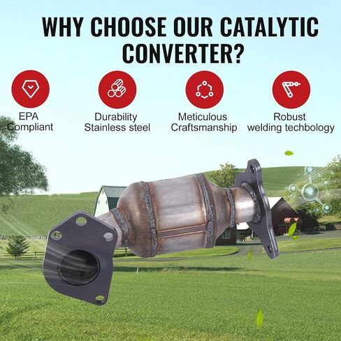 TOPAZ 679-545 Front Catalytic Converter Compatible with Chevrolet Malibu 2013 2014 2015,Malibu Limited 2016, Impala 2014-2016 Buick Envision 2017-2020 2.5L L4 Replace# 12627204, 12656263 EPA Compliant in Saudi Arabia