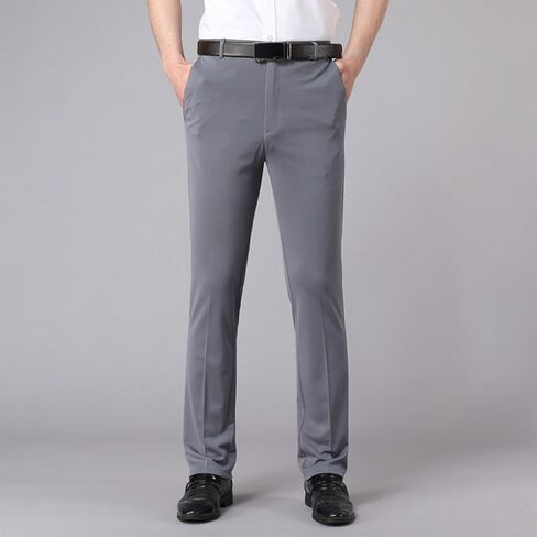 Mens Golf Pants Stretch Relaxed Fit Dress Pant Business Casual Flat Front Work Wear Lightweight with Pockets in Saudi Arabia