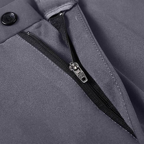 Mens Golf Pants Stretch Relaxed Fit Dress Pant Business Casual Flat Front Work Wear Lightweight with Pockets in Saudi Arabia