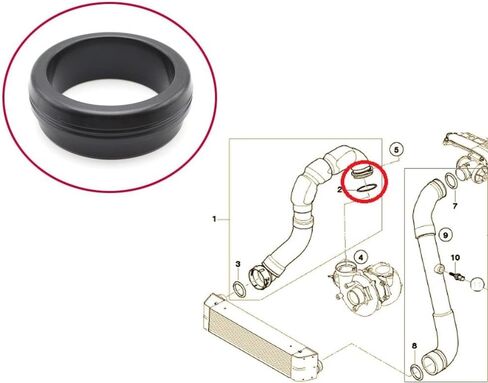 11617789049 Air Pipe Sleeve Seal Fits for BMW 3/5/7 Series X3 X5 X6 E46 E60 E61 E90 E65 E71 E83 11617801222 7789049 7801222 in Saudi Arabia