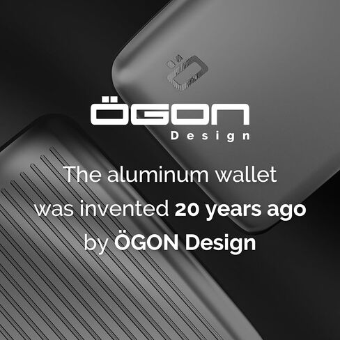 ÖGON -DESIGNS- حافظة ذكية من الألومنيوم مزودة بتقنية RFID Blocking - حامل البطاقات النحيف الأصلي البسيط للرجال والنساء - التيتانيوم in Saudi Arabia