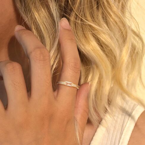 JSJOY Birthstone Rings for Women Gold Rings that Don't Tarnish Engagament Gifts for Her Promise Ring Eternity Band Ring for Women Birthday Gifts for Sister Girlfriend Size 5-10 in Saudi Arabia