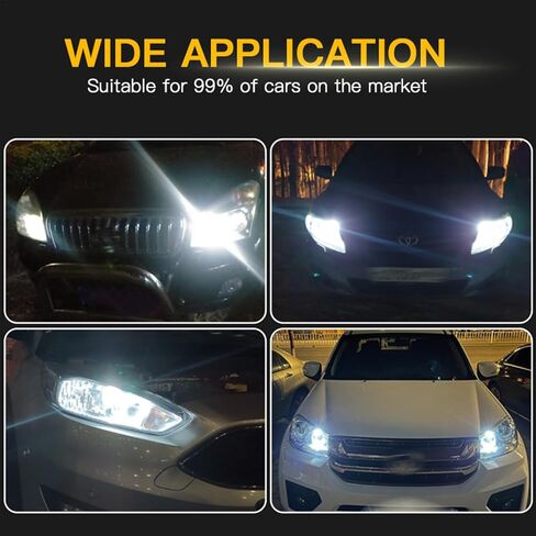 194 LED Bulb for License Plate Light, T10 168 LED Bulbs 6500K Bright White, 10-SMD 2835 Chipsets 194 168 2825 W5W LED Bulbs for Dome Map Trunk Cargo Lights, Pack of 4 in Kuwait