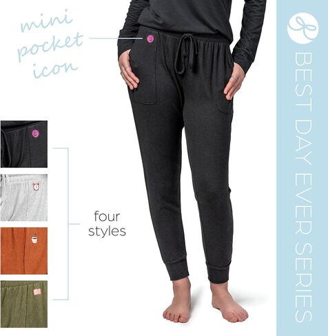 Hello Mello Best Day Ever Lounge Comfy Lightweight Pants for Women Pajama Bottoms PJ Jogger Pants in Kuwait