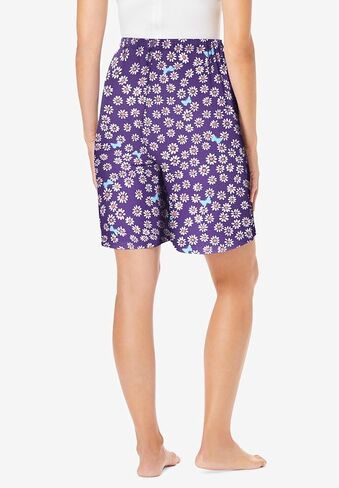 Dreams & Co. Plus Size Print Pajama Shorts in Kuwait