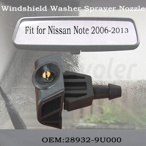 28932-9U000 Windshield Washer Nozzle Aftermarket Accessory Fit for Nissan Note 2006-2013. OEM#:28932-9U000.(2pcs) in Saudi Arabia
