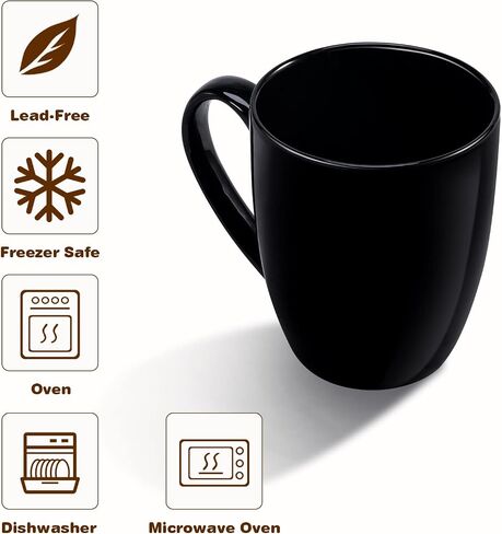 Urbanstrive 16 oz Large Coffee Mugs Set of 4 Ceramic Coffee Mug Multicolor Coffee Cups Tea Cups Idea Gift for Women Men House Warming Gifts New Home Office, Multicolor 4 Pack in Kuwait