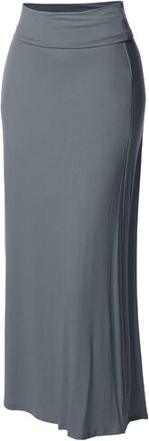 Women's Awesome 21 Stylish Fold Over Flare Long Maxi Skirt in Kuwait