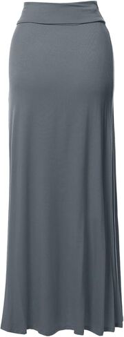 Women's Awesome 21 Stylish Fold Over Flare Long Maxi Skirt in Kuwait