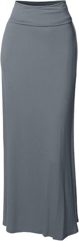 Women's Awesome 21 Stylish Fold Over Flare Long Maxi Skirt in Kuwait