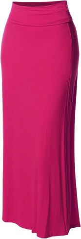 Women's Awesome 21 Stylish Fold Over Flare Long Maxi Skirt in Kuwait