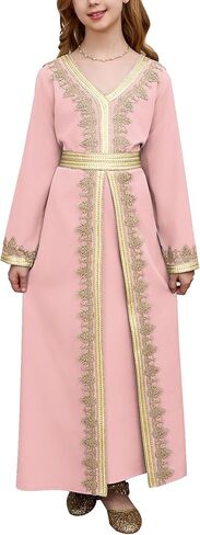Obeeii Girls Muslim Ramadan Abaya Kids Long Long in Kuwait