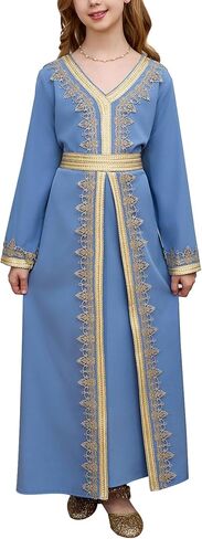 Obeeii Girls Muslim Ramadan Abaya Kids Long Long in Kuwait