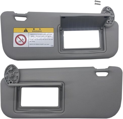 Left Driver Side Sun Visor متوافق مع Toyota Corolla 2014 2015 2015 2017 2018 استبدال Sun Shade Gray (جانب السائق الأيسر الرمادي) in Kuwait