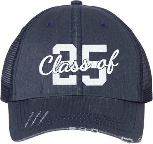 Go All Out Class of 2025 High School College Graduate Dad Deluxe Trucker Flatbill Baseball Structured Embroidered Hat in Kuwait