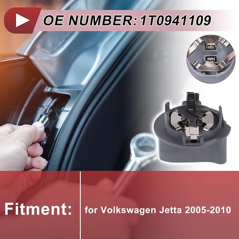 1 PC LOW BEAM PLET LIGHT SOCKET for Volkswagen Jetta 2005-2010 No.1T0941109 MAMP LAMP CONNECTOR in Saudi Arabia