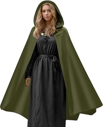 Renaissance Hooded Cloak for Women Men, Gothic Medieval Vintage Cape Halloween Cosplay Costume in Kuwait