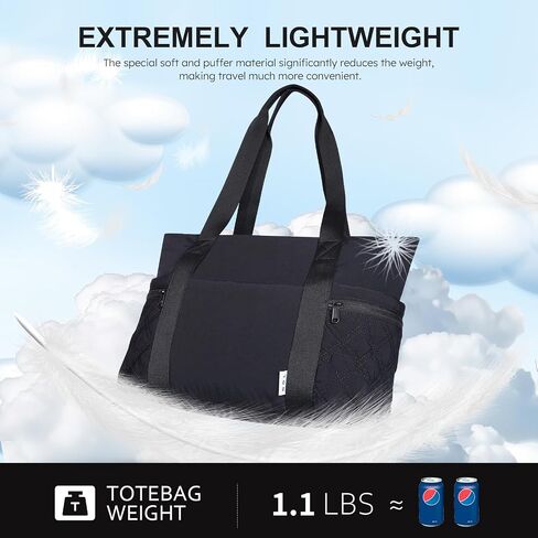 NOL Tote Bag for Women, Lightweight Quilted Puffer Tote Work Bag with Zipper Compartments,Waterproof Puffy Handbag for Travel in Kuwait