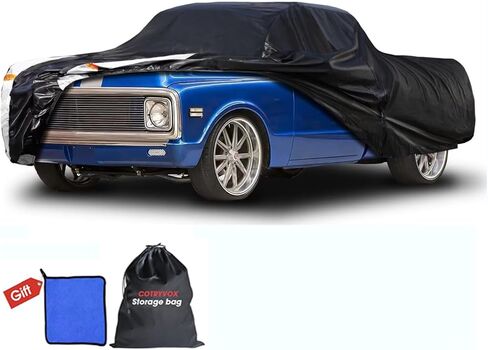 Dodge Ram 1500 Truck Cover Custom Fit 2009-2025 Crew Cab SB (5.75') with Door Zipper, 12 Layers Full Exterior Pickup Truck Cover Waterproof All Weather, for Wind Dust Sun and UV Protection. in Kuwait