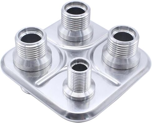 A/C Bulkhead, Car 4 Port Air Conditioning Bulkhead Universal Air Conditioning Hose Fitting(Black) in Saudi Arabia