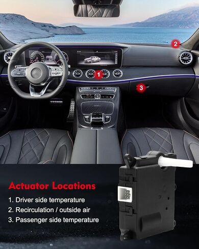 Air Door Actuator A/C HAVC Heater Blend Door Actuator Fit for 2000-2005 for Ford for Excursion,1999-2007 for Ford for F-250 Super Duty,1999-2007 for Ford for F-350 Super Duty 604-203,3C3Z19E616AA in Saudi Arabia