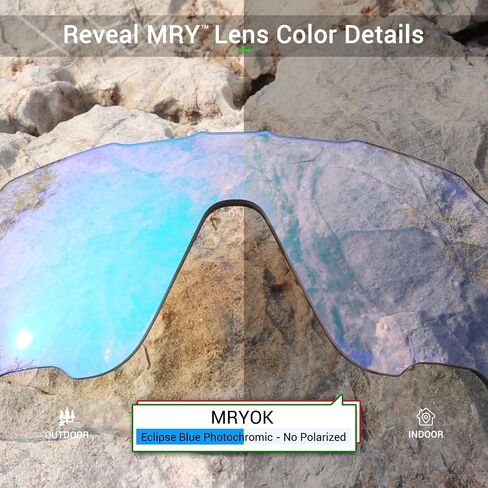 Mryok UV400 LESTERS لـ Oakley Holbrook OO9102 - Eclipse Blue Photochromic in Saudi Arabia