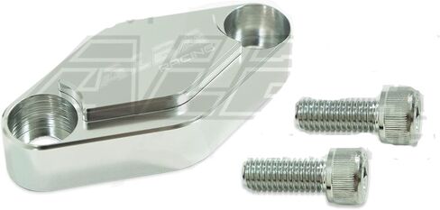 Billet ATV Parking Emergency E Brake Block Off Plate Silver Compatible with Yamaha YFZ450 YFZ450R, Raptor 700, 660, 350, 250, 125, Banshee, Warrior MADE IN USA in Kuwait