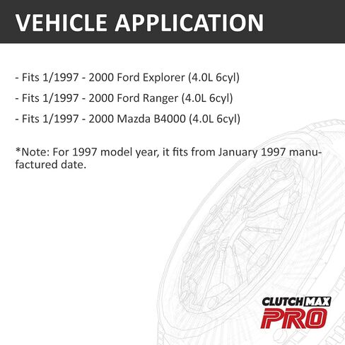 ClutchMaxPRO Heavy Duty OEM Clutch Kit with Flywheel with Slave Cylinder Compatible with 1/1997-2000 Explorer Ranger B4000 4.0L (CP07096HDWS-FW167749-CK) in Saudi Arabia