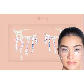 Blood Tears Face Jewels by Mercy London Vampire Costume Accessories Face Gems Jewels All In One Headpiece Stick On in Kuwait