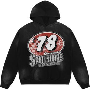 Mens Graphic Oversized Hoodie 78 Championship Print Streetwear Casual Hoodies Y2K Hooded Sweatshirt in Kuwait