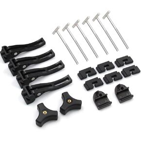 Shkalacar Truck Tonneau Cover Replacement Installation Accessory Rear Clamp Front Clamp, for Hard Tri-fold Quad-fold Truck Bed Cover Include Screw, T-Bolt and Tonneau Cover Clamp, 4X Rear Clamp in Saudi Arabia