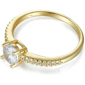 Women's 14k Gold Plated Cubic Zirconia Rings,Stacking Layering on Thum Rings for Women, Dainty Jewelry Gifts in Saudi Arabia