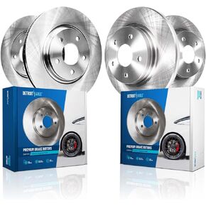 Detroit Axle - دوارات الفرامل لـ Hyundai 2019-2020 Santa Fe ، بديل دوارات الفرامل: 12.60 "بوصة الأمامية و 12.01" بوصة خلفية in Kuwait