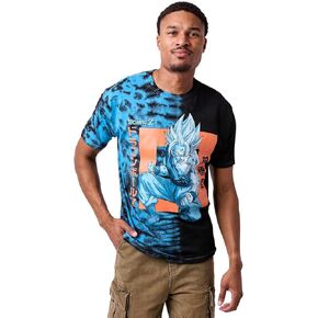 Dragon Ball Z Goku Kanji Adult Blue-Green Short Sleeve Tee in Saudi Arabia