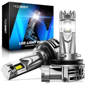 مصابيح NOVSIGHT H11، مصباح ضباب 18000LM 6500K، مقاس 1:1 التوصيل والتشغيل، حزمة من 2 in Kuwait
