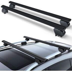 53" Heavy Duty 300 LBS Universal Roof Rack Cross Bars Compatible with Flush & Raised Side Rails, Fit Most Vehicles SUVs, Lockable & Adjustable Cargo Carrier Crossbars Rooftop Luggage in Kuwait