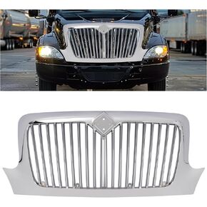 Front Chrome Grill Compatible with 2002-2019 International Durastar 4100 4200 4300 4400 Base w/o Bug Screen Grille Replacement for 3551015C98 Plastic(ABS) in Kuwait