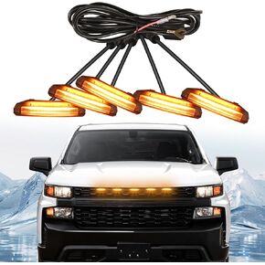 مصابيح الشبكة الأمامية LED لعام 2019 Silverado 1500 Accessories 2020 2021 Lights Lights for Custom Trail Boss WT (White ، 5pcs) in Kuwait