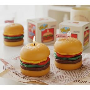 Scented Candles Handmade Cute Candles for Girls and Kids, Graduation and Birthday Gift, Soy Wax Non Toxic, Mini Aromatherapy Candles for Home Bedroom Bathroom, Hamburger in Saudi Arabia