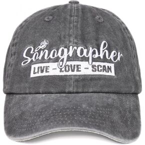 InnoBeta Sonographer Gifts, Cap for Women Men for Christmas, Birthday, Adjustable Embroidered Baseball Hat (Grey) in Kuwait